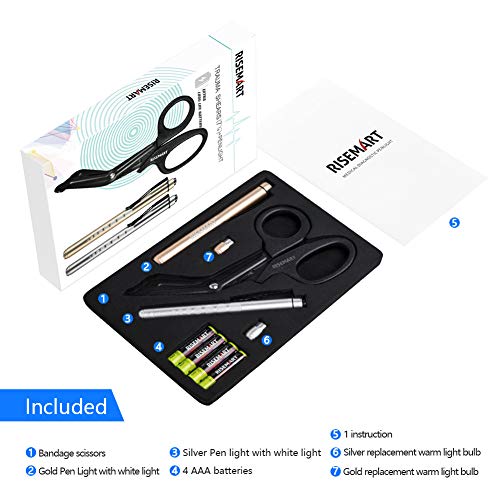 Trauma Shears, RISEMART Medical 7 1/4" TitaniumBonded EMT Bandage