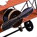 Vintage Airplane Model Metal Handicraft, Wrought Iron Aircraft Biplane, for Photo Props/Christmas/Home Decor/Ornament (Orange)