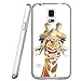 S5 Case Cartoon Giraffe, LAACO Scratch Resistant TPU Gel Rubber Soft Skin Silicone Protective Case Cover for Samsung Galaxy S5