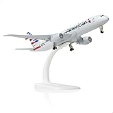 QIYUMOKE 1/300 American 787 Diecast Metal Airplane Model Kits | for Boeing 787 Model Plane with Display Stand (7.8-inch L) for Adult Aviation AA Plane Models Gifts or Desktop Decorations