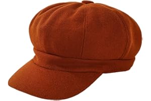RUNGION Women Newsboy Caps Warm Visor Beret Hat Cozy Trendy Vintage Cabbie Hat for Ladies Girls