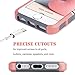 BENTOBEN Phone Case for iPhone SE/5S/5,Slim Shockproof Flexible TPU 2 in 1 Hybrid Hard Plastic Stripes Design Dual Layer Protective iPhone 5 5S SE Cases for Girl, Red/Gray