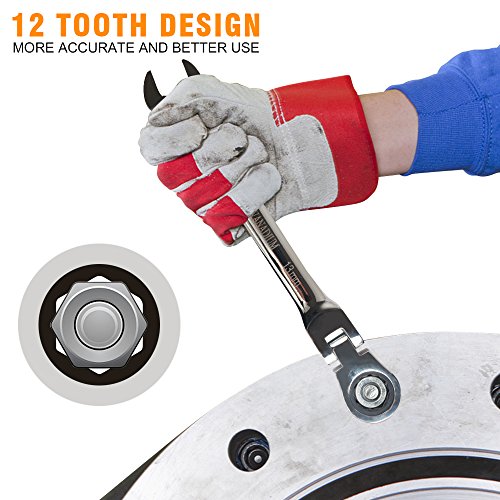Xilko 6Pcs Metric Ratcheting Combination Wrench Set Handle Spanners Hand Tools 8-13mm