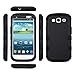 ULAK Galaxy S3 Case, S3 Case - Shock Resistant Series Hybrid Rubber Case Cover for Samsung Galaxy S3 III i9300 3in1 Hard Plastic +Soft Silicone(Black)