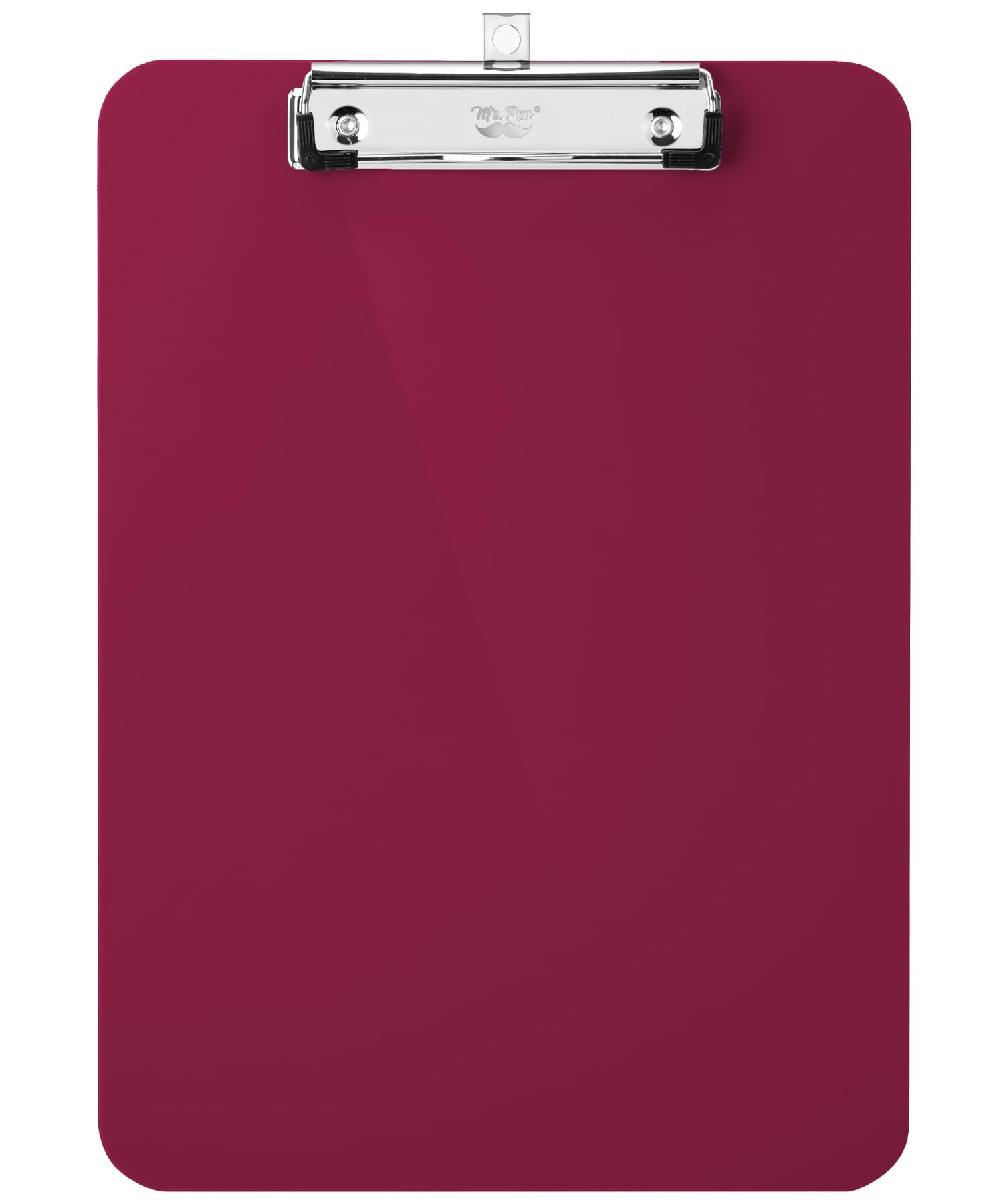 Photo 1 of Mr. Pen- Plastic Clipboard, 12.5” x 9”, Dark Red Clipboard Plastic, Low-Profile Metal Clip with Retractable Hanging Hole