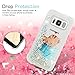 YOKIRIN Galaxy S8 Plus Case, Liquid Glitter Silicone Quicksand Case Floating Moving Bling Hearts Sparkly Print Clear Shockproof Protective Cover for Samsung Galaxy S8 Plus, Cat & Fish Love