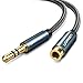 UGREEN Headphone Extension Cable Hi-Fi Stereo Gold Plated Nylon Braided Male to Female 3.5mm Extension Audio Cable Compatible with iPhone iPad Smartphones Tablets Media Players Blue 15FT