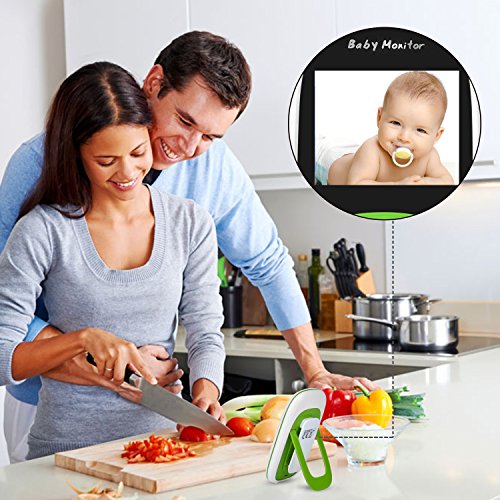 FITNATE Portable Video Baby Monitor with LCD Display, Digital Camera, Infrared Night Vision, Two Way Talk Back, Temperature Monitoring, Lullabies, Long Range and High Capacity Battery,Green