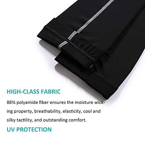 Arm Sleeves Medium Black Aegend Cool Arm Sleeves UV Protection for Men Women Youth Arm Warmers for Cycling Golf Baseball Basketball Tattoo Cover Elbow Sleeves
