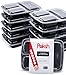 Paksh Novelty Meal Prep Lunch Containers 3-Compartment with Super Easy Open Lids - BPA-Free, Reusable, Microwavable - Bento Box Food Containers for Portion Control, and Leftovers (10 Pack)