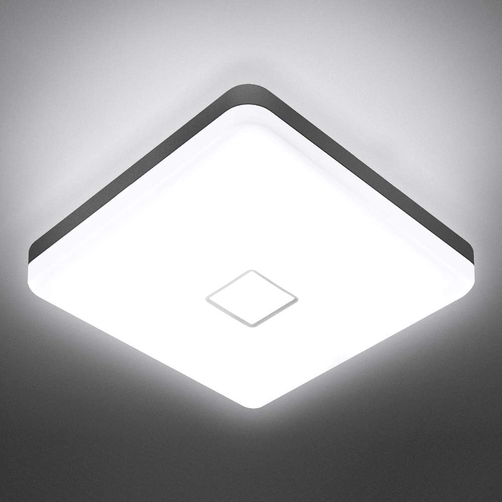 Nowes LED Ceiling Lights 5000K, 24W 2100lm 10in Square Flush Mount
