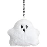 Fuerxy White Ghost Bag Charm, Cute Ghost Plush Keychain for Handbags Backpacks Purse Keychain Accessories