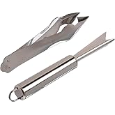Pineapple Eye Peeler Remover Tool - NeilBee Stainless Steel Pineapple Eye Clip and V Shape Pineapple Eye Cutter, Multipurpose
