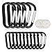 15PCS Carabiner Caribeaner Clip,5 X 3 Large + 10 X 2.4 Small with 15PCS Keyrings Aluminum Hook Bulk Pack for Keychain Home RV Outdoor Backpack(Not for Heavy Duty Climbing) …