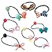 Bundle Monster 8pc Baby Girls Hard Ribbon Elastic Band Hair Tie Accessory Set