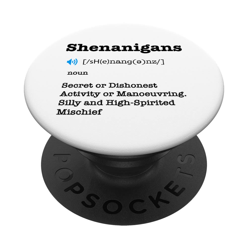 Funny Definition Shenanigans Irish Clover St Saint Patrick PopSockets Swappable PopGrip