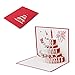 Arich 3D Pop UP Holiday Greeting Cards Valentine's Day Happy Birthday Gift--Cake