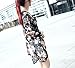 Franterd, Women Tops Casual Floral Cardigan Shawl Gauze Kimono Coat (Black, Free Size)