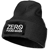 JDKDEE Zero Fucks Given Beanie Caps Mens Womens