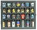 DisplayGifts Shot Glass Display Case Shadow Box Cabinet Glass Door Display Stand Black