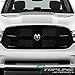 Topline Autopart Glossy Black Mesh Front Hood Bumper Grill Grille ABS For 13-17 Ram 1500