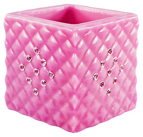 Magic Candle World Lanterns Crystal Collection Lantern Embossed and Decorated with Crystals, Wax Lanterns Reusable.Tea Light Lantern