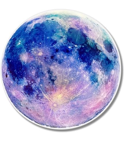 NASA Full Moon Vinyl Sticker - 3 Inch Waterproof Decal For Cars, Laptops, Helmets & More