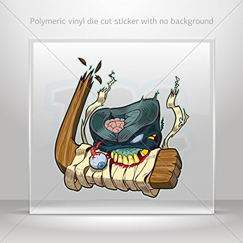 Decal Stickers Hockey Zombie Decoration Motorbike Bicycle Vehicle ATV (4 X 3.84 Inches)