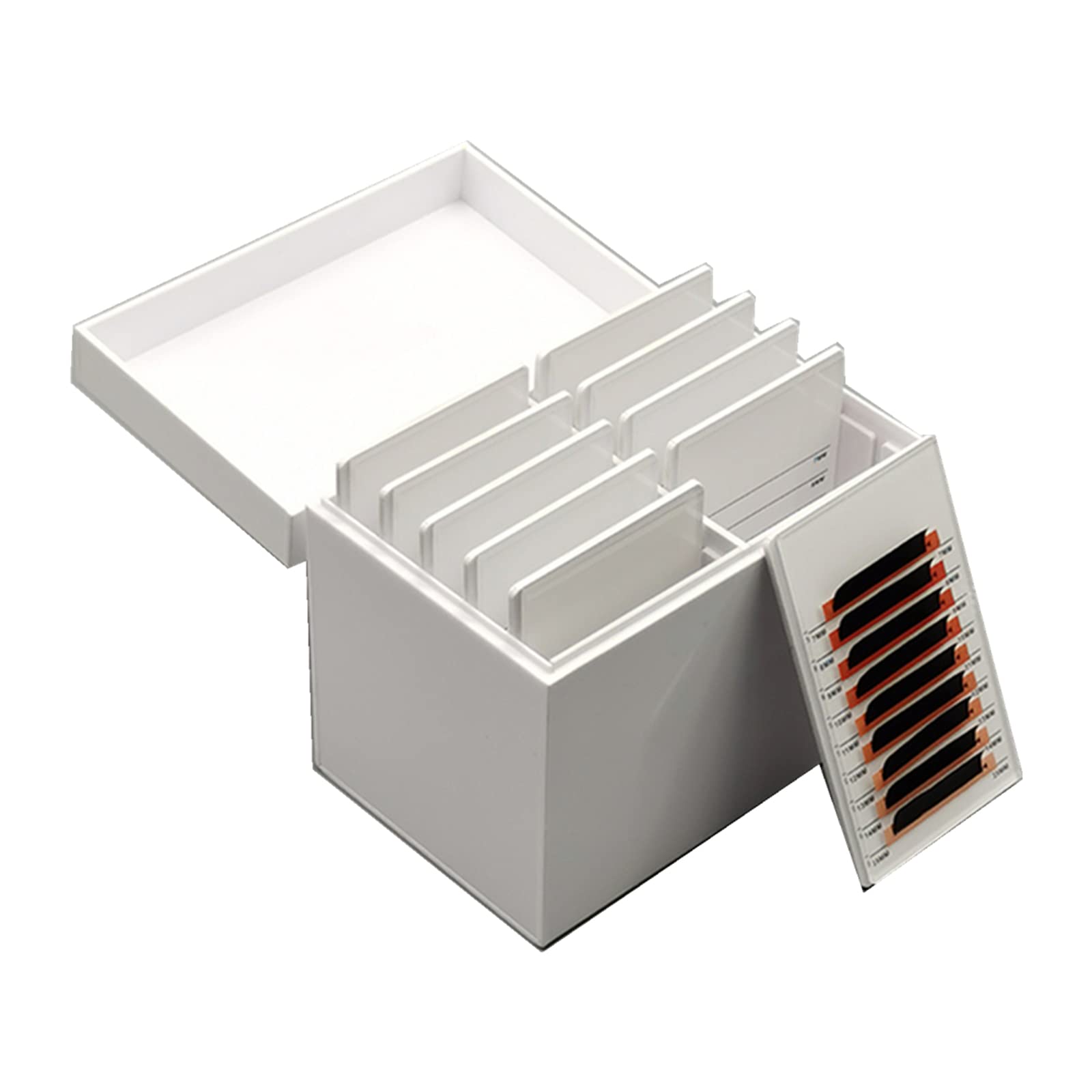 Photo 1 of Acrylic Eyelash Storage Box, 10 Layers False Eyelashes Glue Pallet Holder Display Grafting Eye lashes Extension Close-Packed Display with 10 Pallets Makeup Organizer