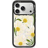 CASETiFY Impact iPhone 17 Pro Case [Slim/Compatible with Magsafe / 8.2 ft. 4X Military Grade Drop Protection] - 90s Daisy - Clear Black