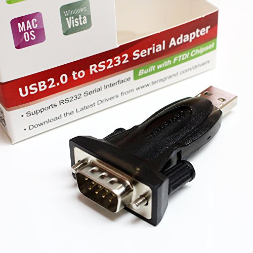 Tera Grand - Premium USB 2.0 to RS232 Serial DB9 Adapter - Supports Windows 10, 8, 7, Vista, XP, 2000, 98, Linux and Mac - Built with FTDI Chipset