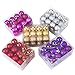 Emmababy 24Pcs Christmas Tree Decoration Ball Pendants Holiday Party Christmas Tree Ornaments (Silver)