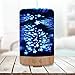POLENNON Glass Humidifier 100ml Aromatherapy Essential Oil Diffuser Electric with 7 Color Changing Starry LED Night Light