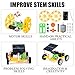 CYZAM DIY Robotics Science Kits STEM Toys for Kids, Electric Motor Assembly Solar Powered Car Kit, DIY Science Engineering Experiments Projects for Boys & Girls (2 Sets)