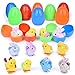 12 PCs Filled Easter Eggs with Wind Up Toys Chicks & Bunnies, 3.74