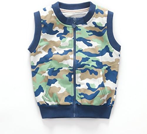 1pc Baby Boys Waistcoat Kids Children Vest Jacket Girls Hoodies Coat (120# for 100-110cm, Green)