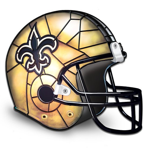 The New Orleans Saints Louis Comfort Tiffany-Style Accent Lamp by The Bradford Exchange