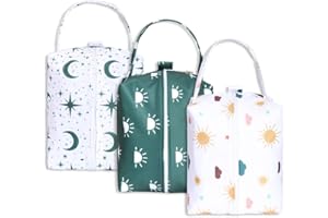 Lmbabter Baby Diaper Wet Dry Bag - 3PCS Organizer Nappy Pouch Water- resistan Pod for Bag,Gym Bag，Travel （Green）