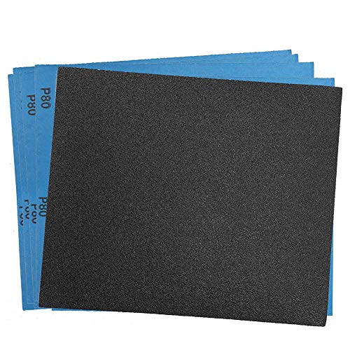 80 Grit Dry Wet Sandpaper Sheets by LotFancy 9 x 11" Silicon Carbide