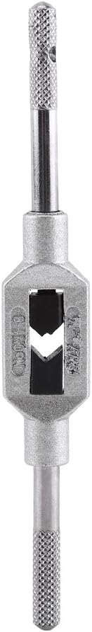 Walfront Adjustable 130mm Tap Wrench Handle Holder Engineers Tap and Die Set Thread Tap Holder Reamer Hand Tapping Tool Suitable for M1-M6 - Image 3