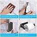 VAEHOLD Self Adhesive Toilet Paper Holder Kitchen Washroom Adhesive Toilet Roll Holder No Drilling for Bathroom Stick on Wall Stainless Steel Brushed Black