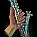XYYF Dual Water Percolator Decorate Glass Bottles at Home, 11 Inch Pipe Glow in The Dark Hand-Made Glass Crafts - Easy to Grip and with Ice Shelf for Gift