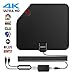 Lesoom 2018 Newest Best 80 Miles Long Range TV Antenna Freeview Local Channels Indoor Basic HDTV Digital Antenna for 4K VHF UHF with Detachable Ampliflier Signal Booster Strongest Reception