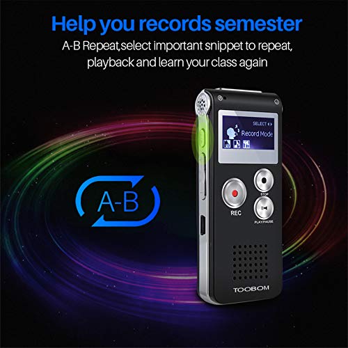 Voice Recorder TOOBOM R01 Digital Voice Activated Recorder Sound