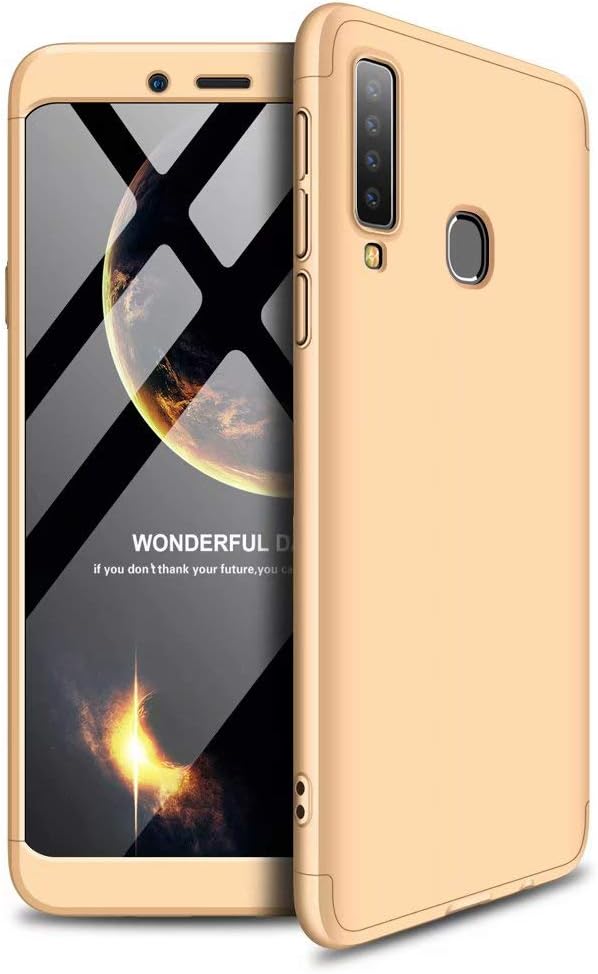 XRD-For Samsung Galaxy A9（2018）/A9 Star Pro/Galaxy A9s Case,Ultra thin Slim Hard PC Case 360 Degree protection Full Edge Cover Bumper Shockproof Anti-fingerprint phone cover Skin (Golden)