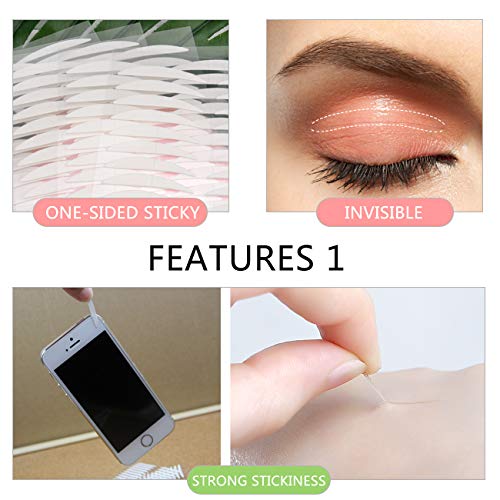 3D Large Imported Eye Lids Lift Strips for Heavy Saggy Droopy Hooded Single Uneven Eyelids, Natural Invisible Two-sided Sticky Double Eyelid Tape, Instantly Eyelids Lift Without Surgery