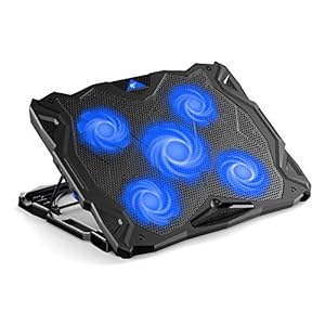 havit-Laptop-Cooling-Pad-Computer-Quiet-Cooler-with-5-Quiet-Fans-and-2-USB-Ports-Portable-Cooling-Stand-with-LED-Light-for-14-17-Inch-Laptopblue havit Laptop Cooling Pad Computer Quiet Cooler with 5 Quiet Fans and 2 USB Ports, Portable Cooling Stand with LED Light…