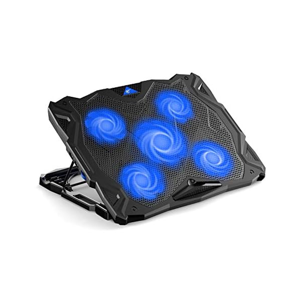 havit-Laptop-Cooling-Pad-Computer-Quiet-Cooler-with-5-Quiet-Fans-and-2-USB-Ports-Portable-Cooling-Stand-with-LED-Light-for-14-17-Inch-Laptopblue havit Laptop Cooling Pad Computer Quiet Cooler with 5 Quiet Fans and 2 USB Ports, Portable Cooling Stand with LED Light…