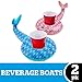 BigMouth Inc Inflatable Drink Holder for Pool - Floating Cup Holder for Hot Tub & Water - Fun Outdoor Beverage Float - Mermaids