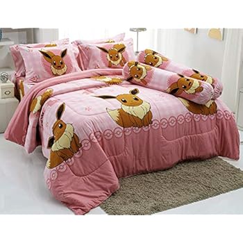 Amazon.com: Tamegems Bedding Eevee Pink Bed Sheet Set, 1